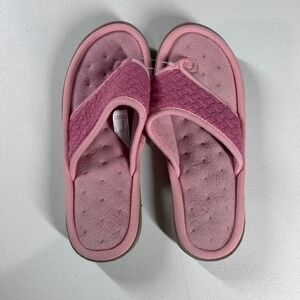 Isotoner Pink Quilted Comfort Slides Slippers Women's US 7.5 8